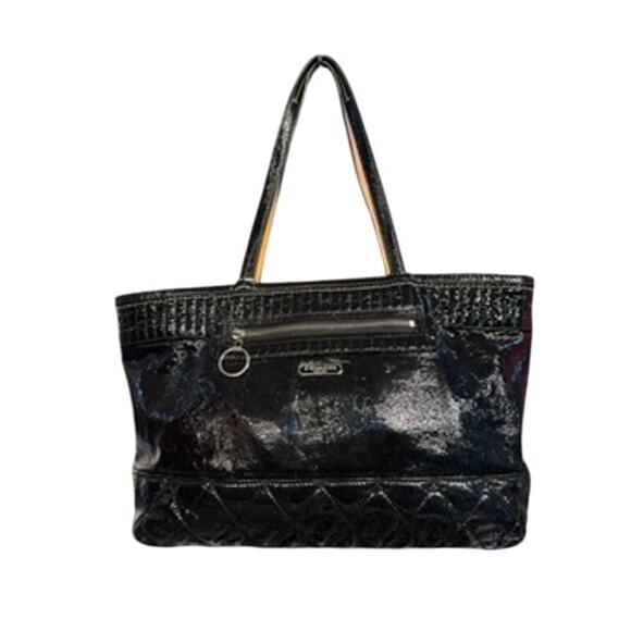 Coach Black Patent Poppy Tote* Beautiful - Picture 1 of 1